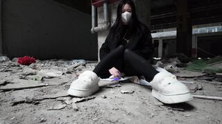 废墟自缚震动棒+跳蛋强震